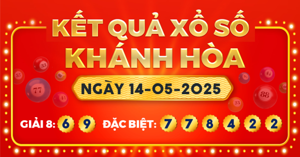 Kết quả xổ số Khánh Hòa ngày 14/5/2025