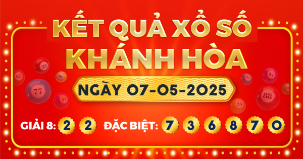 Kết quả xổ số Khánh Hòa ngày 7/5/2025